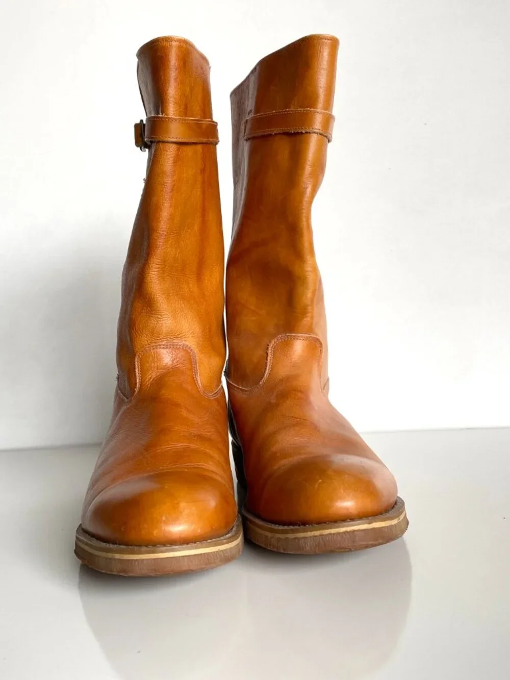 Vintage Dingo Brown Cognac Leather Insulted Boots Men's Size 10 - Picture 6 of 14